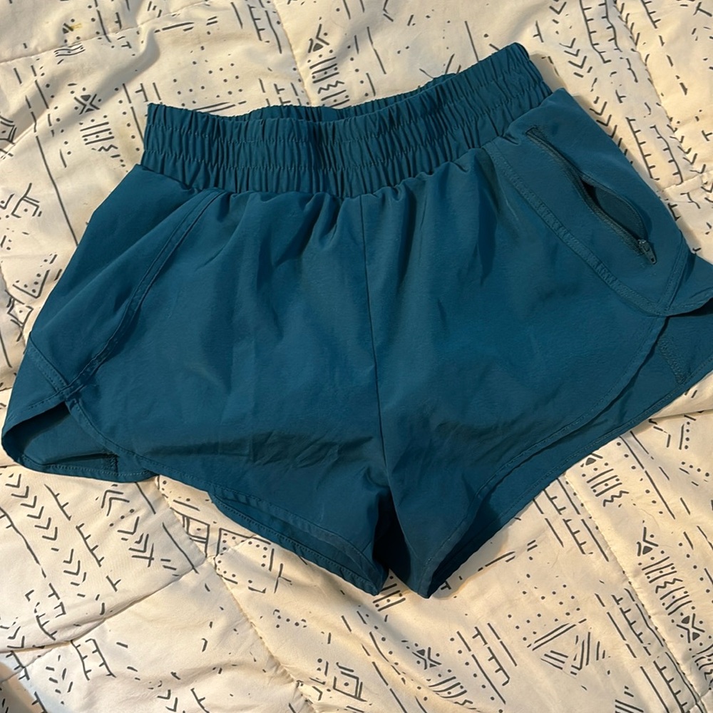 Women's Athletic Shorts in Teal